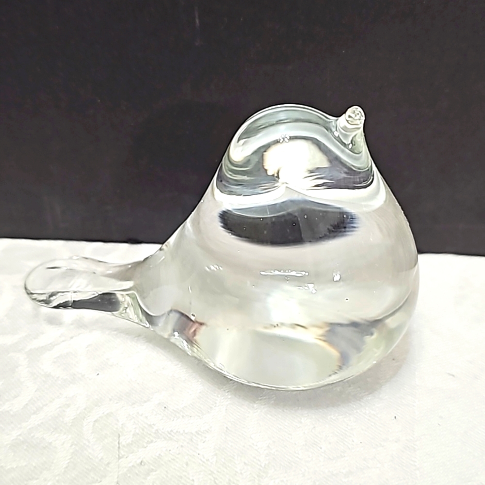 Art Glass BIRD Paperweight Bubbles